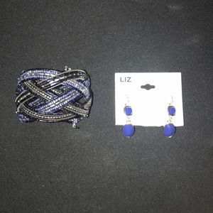 Liz Claiborne earrings with bracelet
